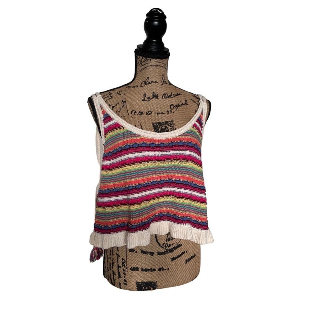 Zara Knit Boho tassel tie tank